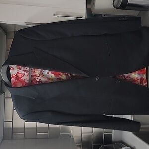 Sebastien Grey 100% Wool  Black Suit Jacket Men’s Size 44 Flawless!